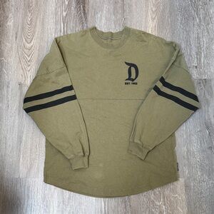 Disney Parks Spirit Jersey Olive Army Green Disneyland Long Sleeve Shirt